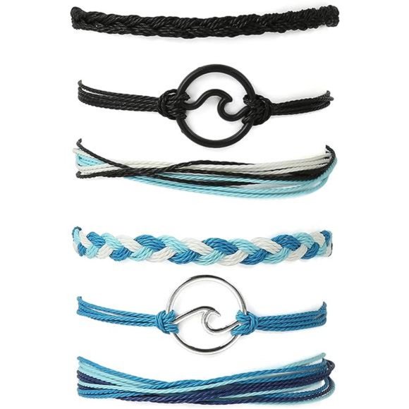 Surf String Wave Bracelets for Women Girls Boho Handmade Waterproof Adjustable - Picture 1 of 7